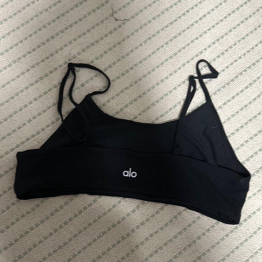 Alo ribbed black bralette